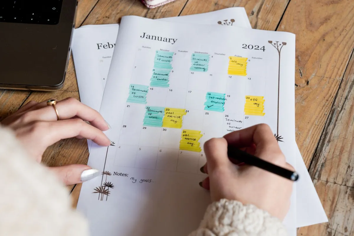 calendar planner showing UCAS deadline January