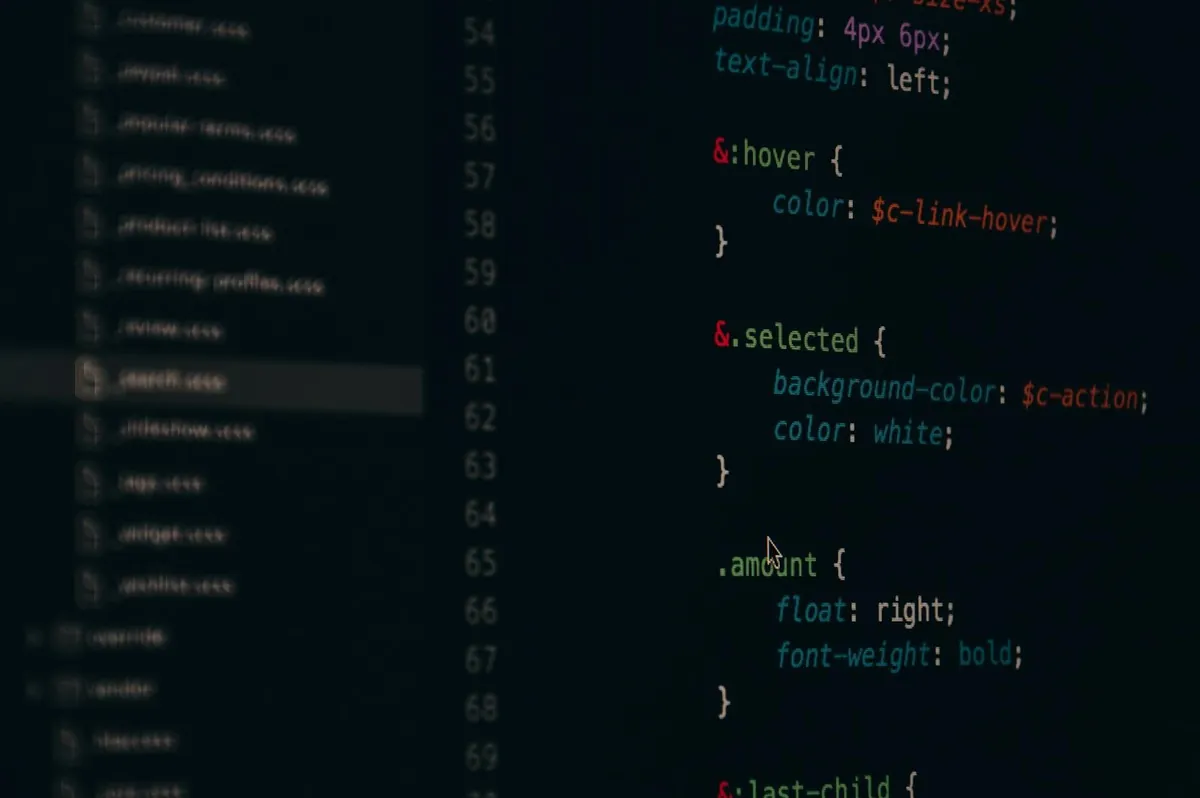 code editor screen