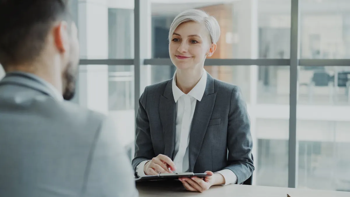 candidate practising interview answers