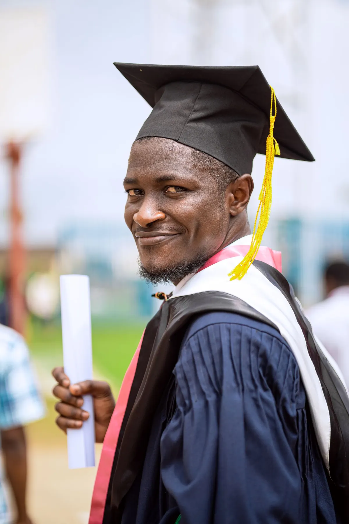 MBA graduate ceremony cap and gown UK university