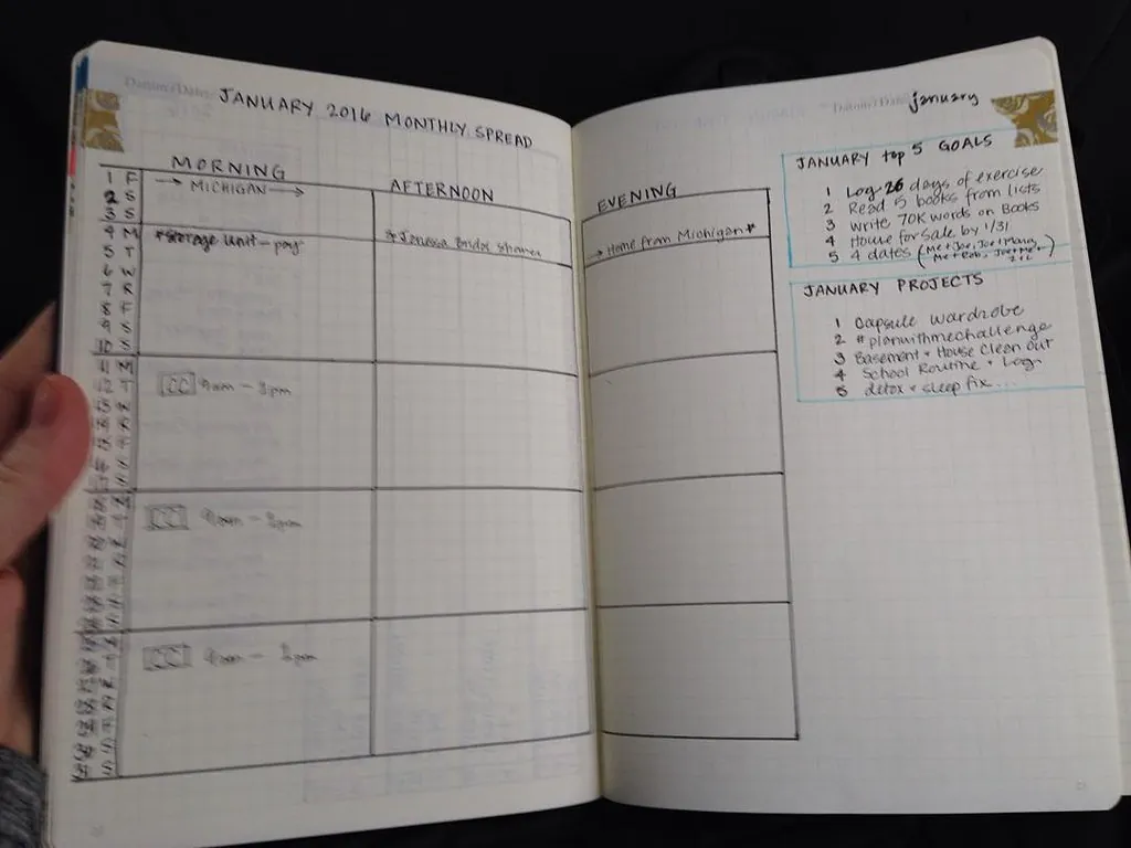 habit tracking calendar