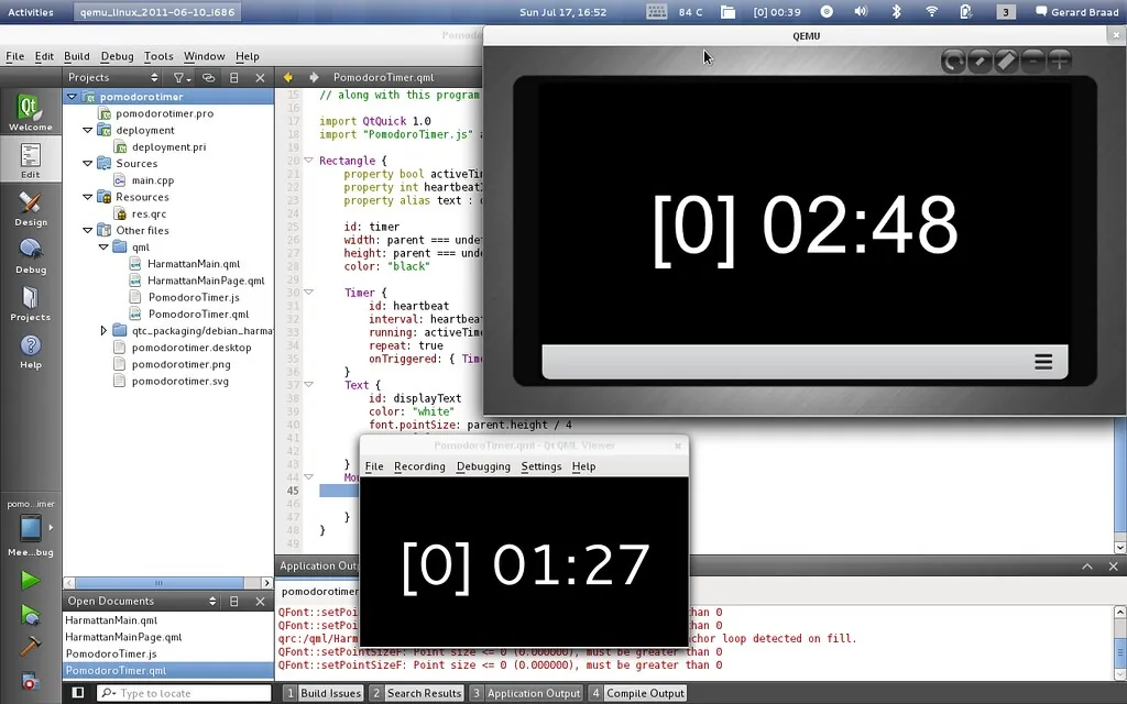 pomodoro timer desk